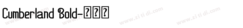 Cumberland Bold字体转换
